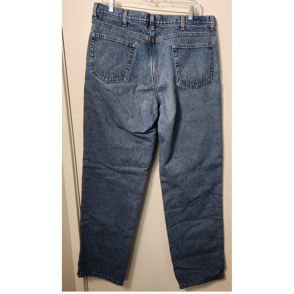 L.L. Bean Double L Men's Fleece Lined Jeans Pants Relaxed Fit 36x32 Outdoor - Picture 2 of 7